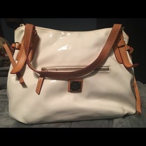 White Patton leather Dooney and Burke purse